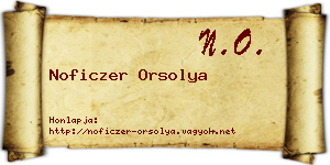 Noficzer Orsolya névjegykártya