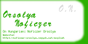 orsolya noficzer business card